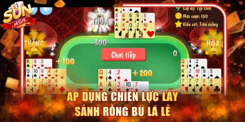 Áp dụng chiến lực lấy Sảnh Rồng bù lá lẻ