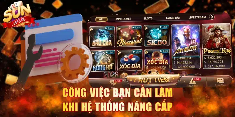 Dấu hiệu cho thấy cổng game Sunwin đang nâng cấp